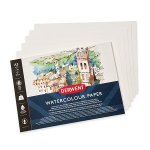Derwent Watercolour Pad A3 300gsm 12ark  2301971