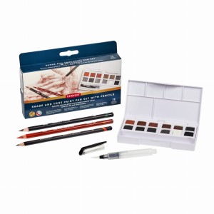 Derwent Shade and Tone Mixed Media Set 2306248 NOWY - 12 kolorów oraz kredki