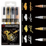 Kuretake ZIG Cartoonist Mangaka OPAQUE LINER  ZESTAW 4szt. CNMOL/4V