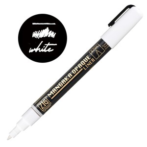 Kuretake ZIG Cartoonist Mangaka OPAQUE LINER WHITE CNMOL/000