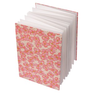 Kuretake Goshuincho - różowe kwiaty na różowym tle LH10-17