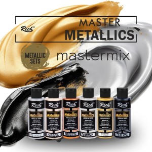 Rich Zestaw Metalicznych Farb Akrylowych 6X60ml 14295 Mastermix Metallic Acrylic Set 
