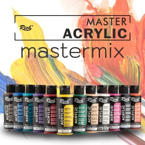 Rich Zestaw Farb Akrylowych 12X60ml 06695 Mastermix Acrylic Set