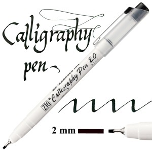 Kuretake ZIG Calligraphy Pen SQUARE 2.0 2mm 010 BLACK PC-210/010
