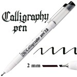 Kuretake ZIG Calligraphy Pen OBLIQUE 2.0 2mm 010 BLACK PC-200/010