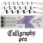 Kuretake ZIG Calligraphy Pen Oblique 1,2,3mm 3szt. 010 BLACK PC/3VBK