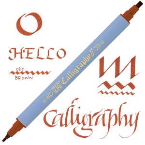 Kuretake ZIG Calligraphy II 2mm & 3,5mm 060 BROWN TC-3100/060