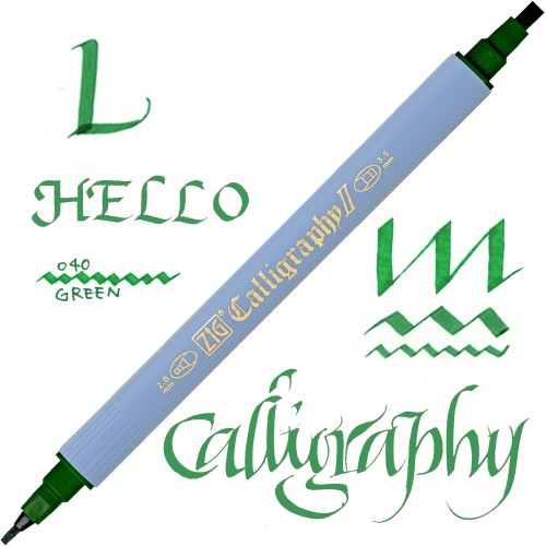 Kuretake Zig Calligraphy II TC-3100-040 Green miniatura.jpg