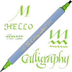 Kuretake ZIG Calligraphy II 2mm & 3,5mm 041 LIGHT GREEN TC-3100/041