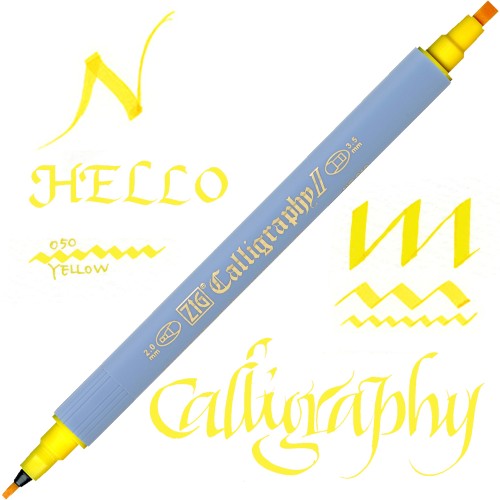 Kuretake Zig Calligraphy II TC-3100-050 Yellow miniatura.jpg