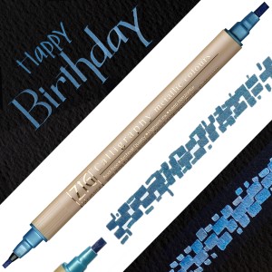 Kuretake ZIG Calligraphy Metallic Colours 125 BLUE MS-8400/125