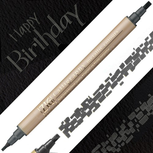 Kuretake ZIG Calligraphy Metallic Colours 127 BLACK MS-8400-127 miniatura.jpg