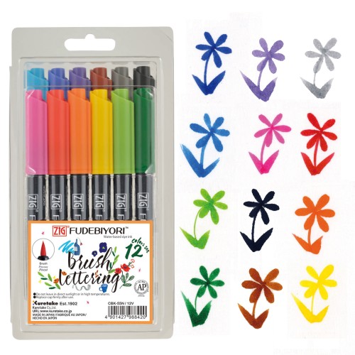 KURETAKE ZIG FUDEBIYORI - 12 kolorów CBK-55N12V miniatura.jpg