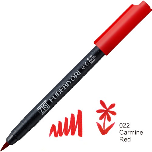 Kuretake ZIG Fudebiyori 022 carmine red CBK-55N-022 v2.jpg