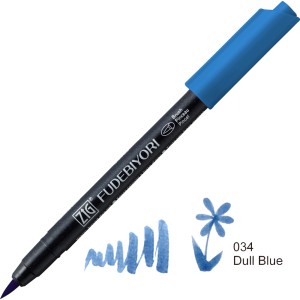 KURETAKE ZIG FUDEBIYORI  034 DULL BLUE CBK-55N/034