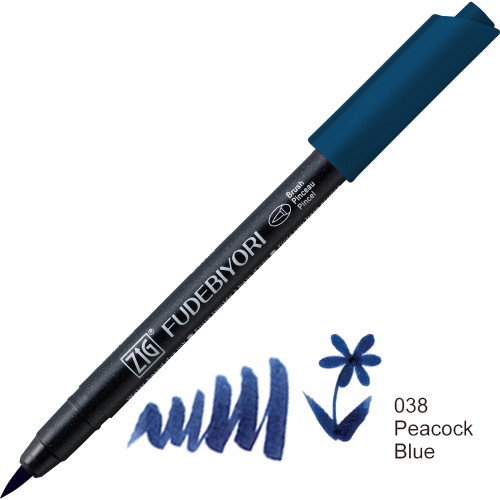 Kuretake ZIG Fudebiyori 038 Peacock Blue CBK-55N-038 v2.jpg