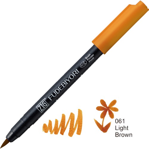 Kuretake ZIG Fudebiyori 061 Light Brown CBK-55N-061 v2.jpg