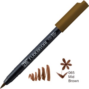 KURETAKE ZIG FUDEBIYORI  065 MID BROWN CBK-55N/065