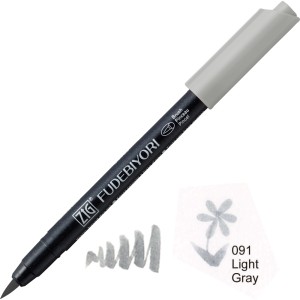 KURETAKE ZIG FUDEBIYORI  091 LIGHT GRAY CBK-55N/091