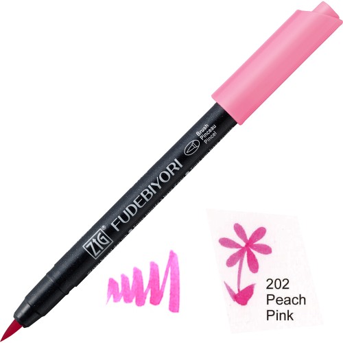 Kuretake ZIG Fudebiyori 202 Peach Pink CBK-55N-202 v2.jpg