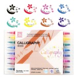 Kuretake Calligraphy 2mm & 5mm Zestaw 8 kolorów MS-3400/V8