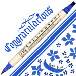 Kuretake Calligraphy 2mm & 5mm 030 PURE BLUE MS-3400/030