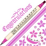 Kuretake Calligraphy 2mm & 5mm 025 PURE PINK MS-3400/025