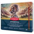 0700672 Derwent Drawing Pencils 24 Tin - Side View.JPG
