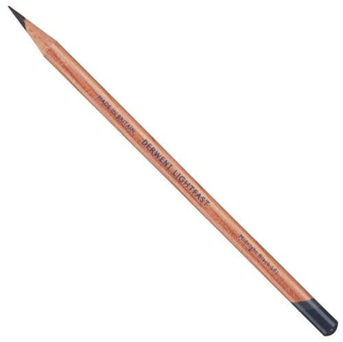 Derwent Lightfast kredka artystyczna 5671 MIDNIGHT BLACK 2302714 (2) kredka ukos.JPG