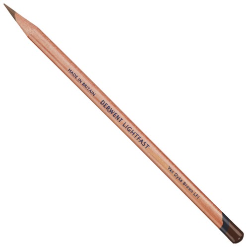 Derwent Lightfast kredka artystyczna 5138 VAN DYKE BROWN 2302696 kredka ukos.JPG
