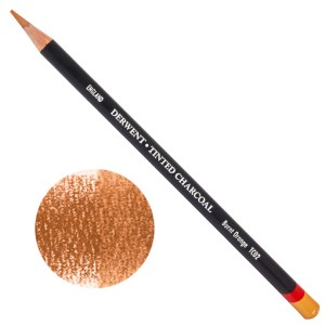 Derwent Tinted Charcoal Kolorowy węgiel w kredce TC02 BURNT ORANGE 2301666
