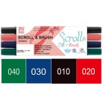 Kuretake ZIG Scroll & Brush 4 kolory MS-5000/V4