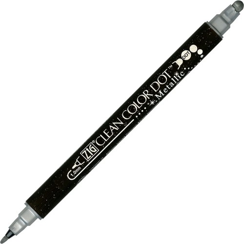 Kuretake Zig Clean Color Dot Metallic 102 Silver.jpg